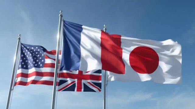 International Flags with France &ndash; Symbolizing Independence and Global Relations