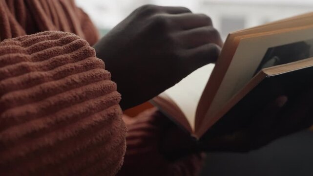 Peaceful journey with page turning. Serene train trip characterized by soft sounds of page turning. Relaxing train voyage where delicate pages are turned softly amidst tranquility and silence