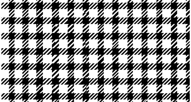 Classic black and white houndstooth seamless pattern vector retro textile fabric design