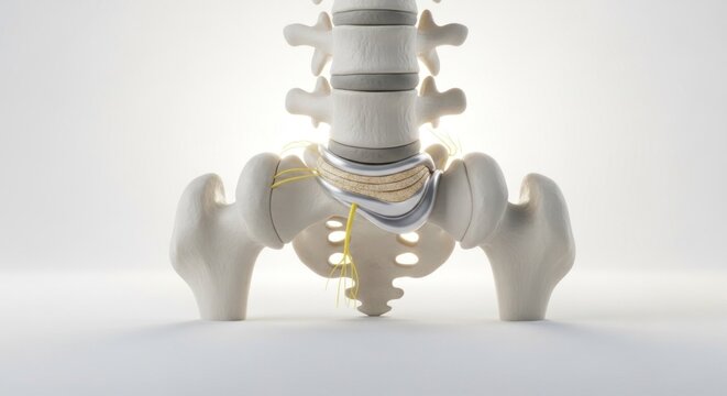Human Spine and Pelvis Anatomy Model for Medical Visualization.
