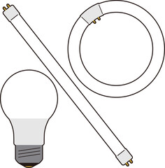 直管型・丸型・電球LED蛍光灯セット © yotsuda