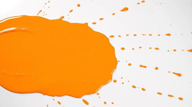 Orange Fluid Splash Fill Transition Minimal Style