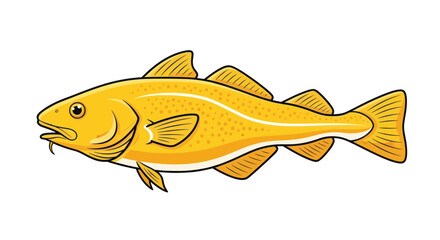 Golden Cod Fish Illustration © Kuning