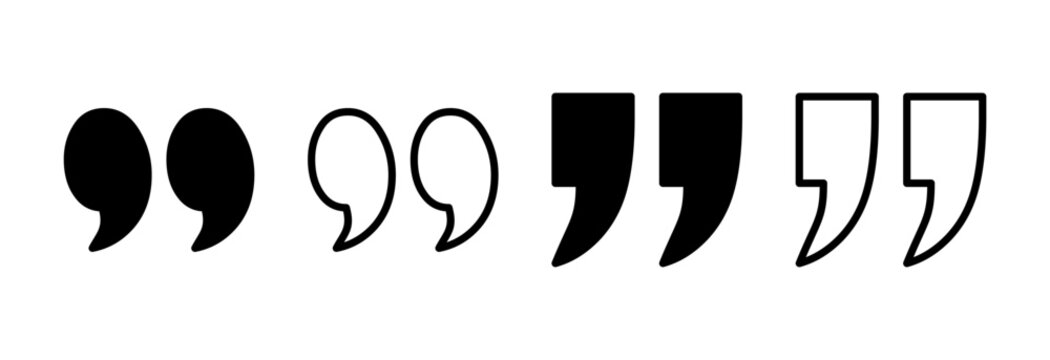 Quote icon vector illustration. Quotation mark sign and symbol