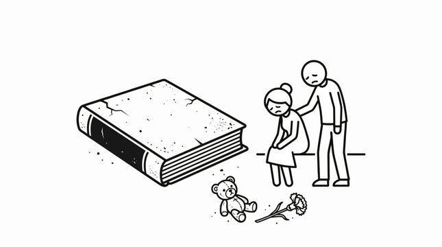 Supporting a Grieving Person Depicting Loss and Comfort