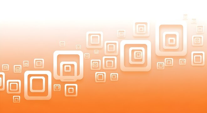 3d isometric qr code icons floating on warm gradient orange background