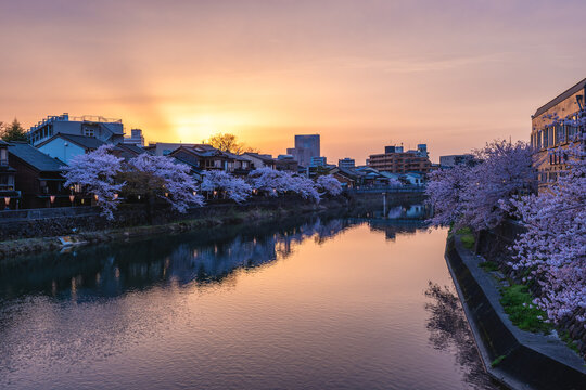 Scenery of Kazue machi Chaya District in Kanazawa City, Ishikawa Prefecture, Hokuriku, Japan
