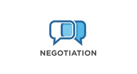 Fototapeta premium 3D speech bubble icon for negotiation and business communication concepts