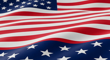 Fototapeta premium Honoring heroes a patriotic memorial day image of the american flag waving proudly