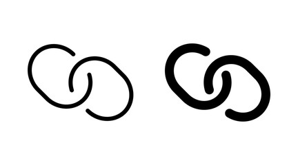 Obraz premium Link icon set vector. Hyperlink chain sign and symbol