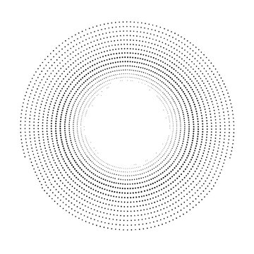 A circular pattern made of many small dots Vector, illustration