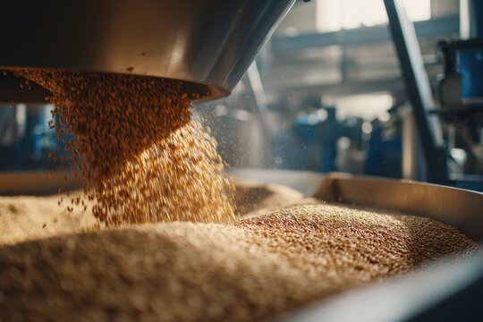 Industrial grain processing and milling machine