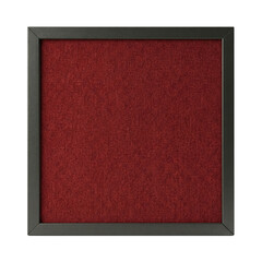 Fototapeta premium Square red fabric notice board with black frame