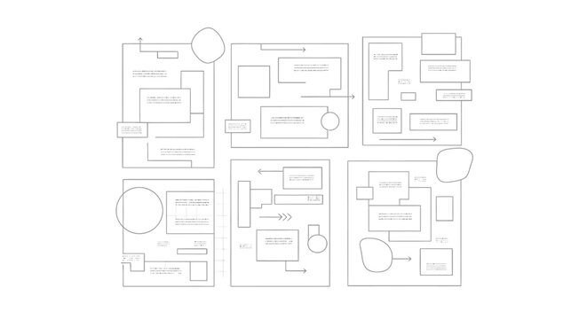 Detailed house floor plan designs.