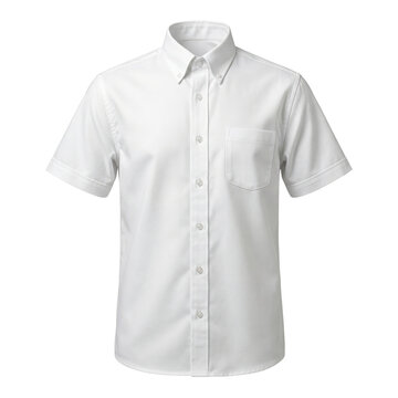 White short sleeve button down dress shirt
