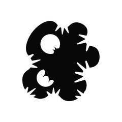 Obraz premium Black Abstract Shape Design Element.