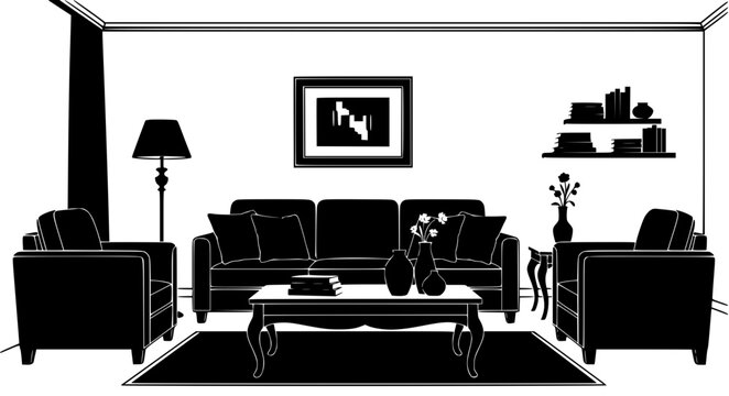Luxury Living Room Vector &ndash; Premium Interior Design Set