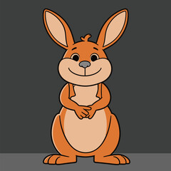 Fototapeta premium Cute Orange Cartoon Rabbit Illustration