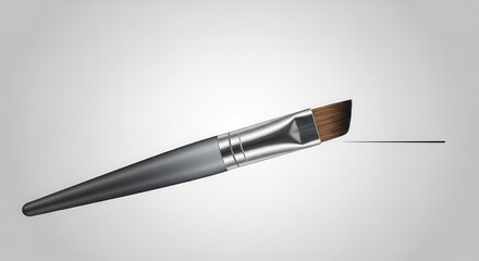 Naklejka premium Precision art tool creating a clean black line on a minimalist white background showcasing