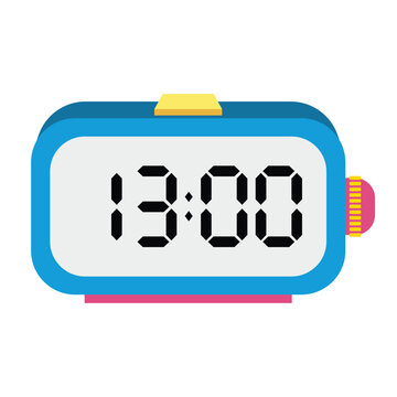 A digital clock displaying 13:00 hours.