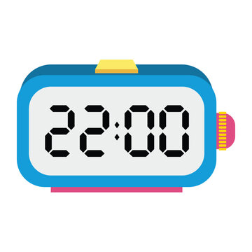 Digital clock display showing 22:00 hours.
