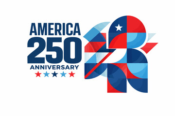 Obraz premium America 250 anniversary logo celebrating two and a half centuries of us history