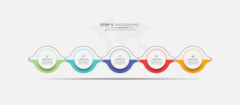 Presentation business abstract background infographic template colorful