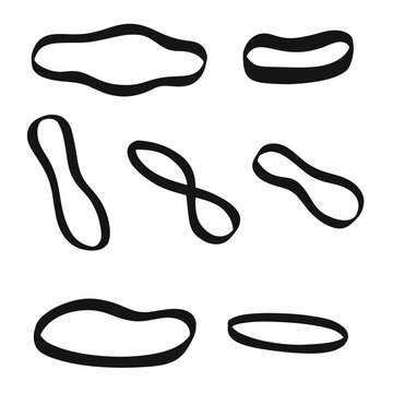 set of rubber good for icon, symbol, element design, silhouette design, etc