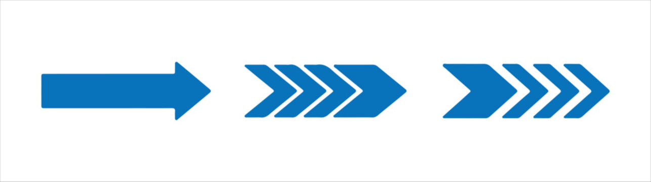 Scroll, next, swipe arrow with 3 elements isolated black illustration for UI. Vector icon in flat style