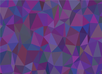 Fototapeta premium A fascinating low poly arrangement displays a rich spectrum of purple and violet geometric shapes