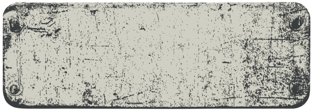 Vector background or frame in a grunge, urban, or steampunk style featuring an iron or copper sign bolted to a wall. Suitable for computer games, street art posters, and banners.