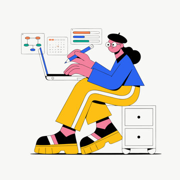 Businessman working on flowchart diagram, analyzing workflow, project management, strategy, algorithm, and system planning processes.