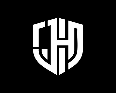 Modern JH letter monogram logo design with bold geometric style