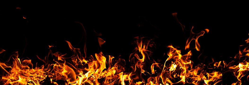 Fire glowing flame pattern. Fire powerful heat movement. Fire abstract blaze design. Fire hot orange light.