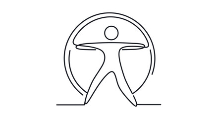 Person in Circle Yoga Pose. © Wachi