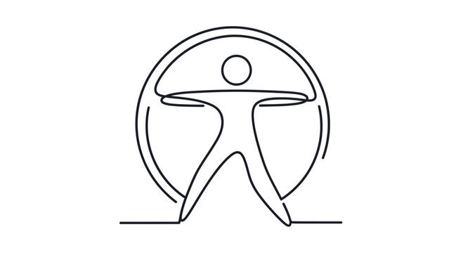 Person in Circle Yoga Pose.