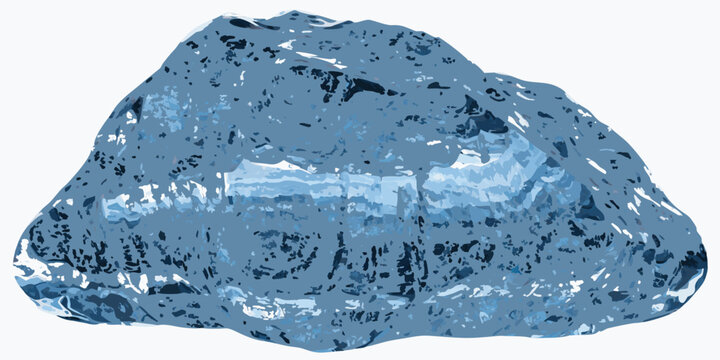 Broad textured blue-grey formation showing distinct horizontal layers or striations resembling stratified ice or rock indicative of geological processes or a frozen landscape with ice block