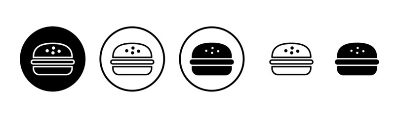 Fototapeta premium Burger icon logo design. burger sign and symbol. hamburger