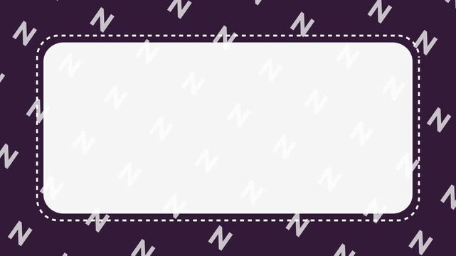 Letter N Pattern Animation | Alphabet Background Seamless Education Design | Copy Space