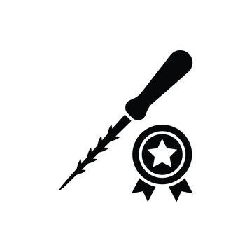 Black felting needle with star badge sharp tool