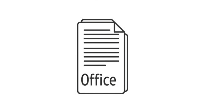 Simple illustration of an office document with text.