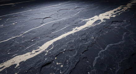 Obraz premium Abstract Dark Marble Texture with Light Veins