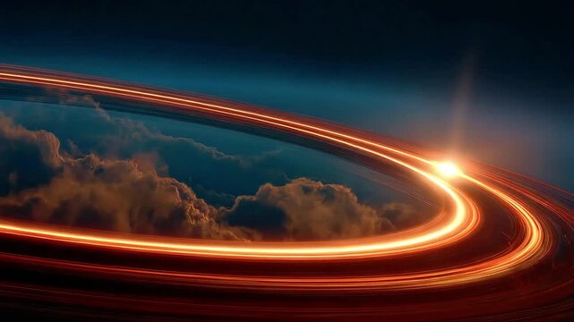 A captivating image evoking dynamism, progress, and boundless energy, ideal for illustrating innovation, forward momentum, or conveying a sense of opt