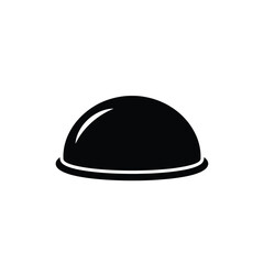 Fototapeta premium Black silhouette of a hard hat for construction workers