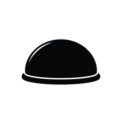 Fototapeta premium Black construction safety helmet silhouette hardhat