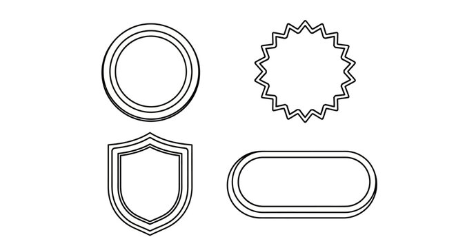 Geometric shapes icons set.