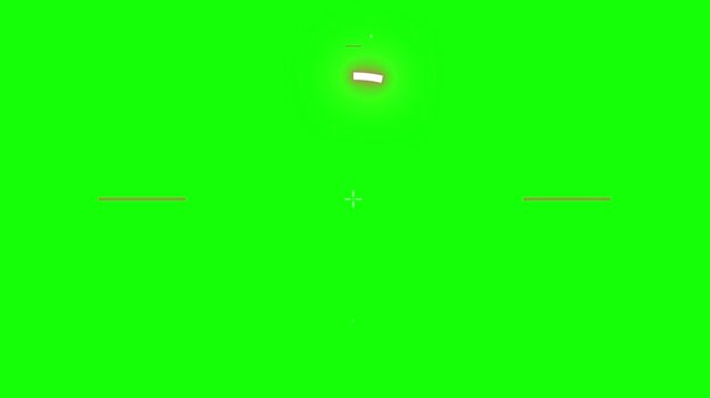 Futuristic red hud target crosshair reticle with glowing circular interface isolated on transparent background