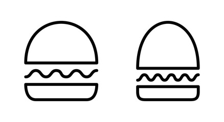 Fototapeta premium Burger icon symbol for apps and websites. burger sign and symbol. hamburger