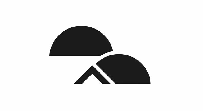 Abstract geometric shapes forming a unique and modern design element.