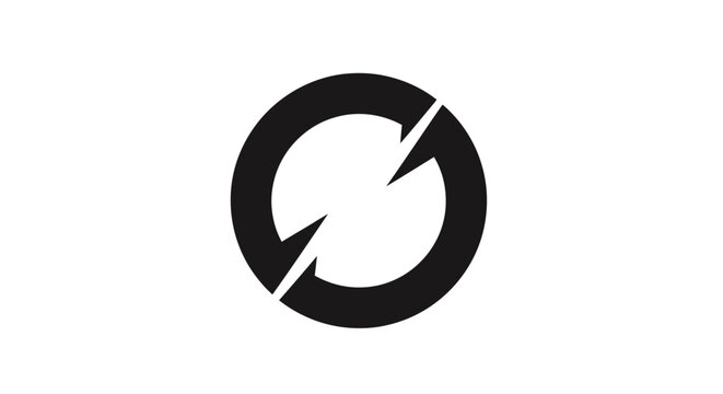 Black refresh symbol icon representing reload or update process.